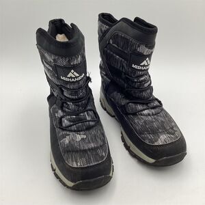 Mishansha Unisex Snow Boots Black Lace Up Warm Winter Size 38